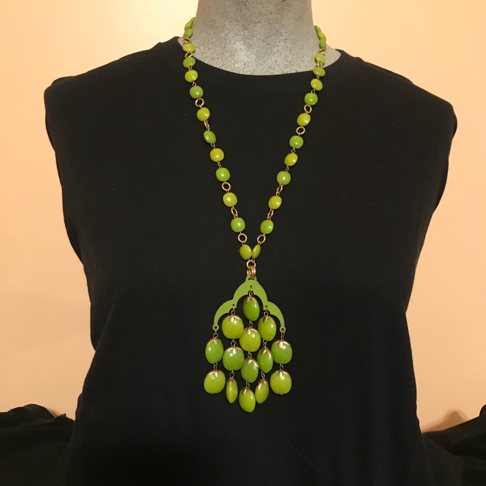 Green Chandelier Necklace